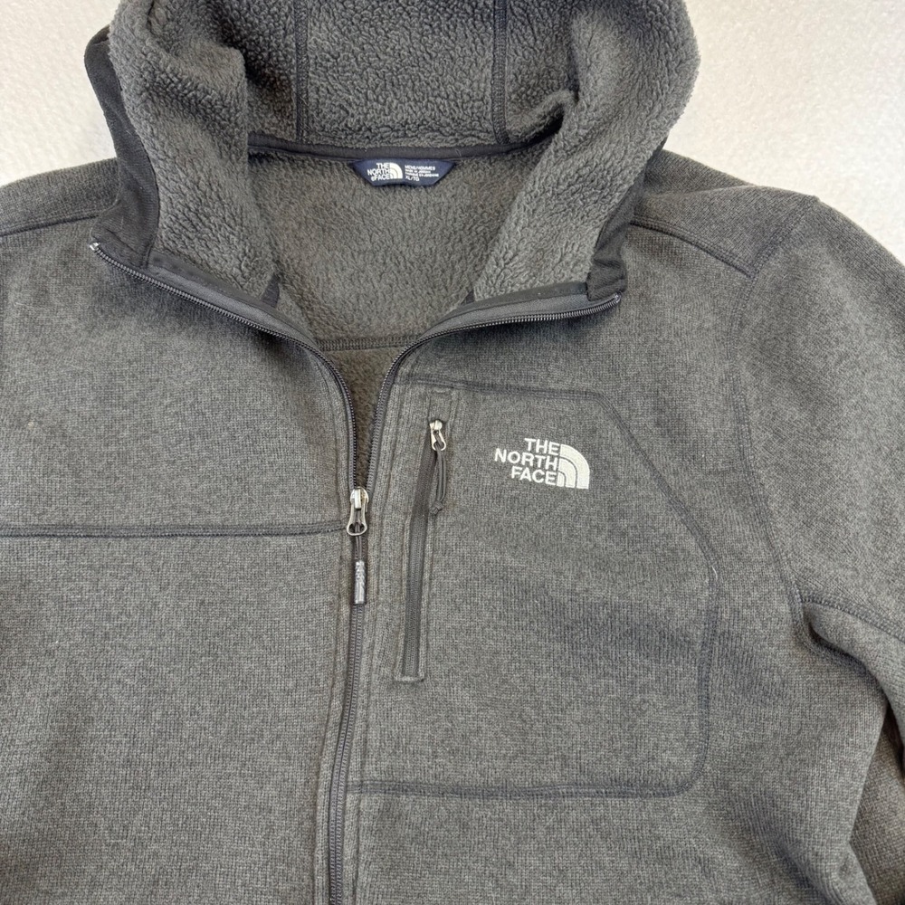 The North Face Jacket Mens XL Grey Gordon Lyons Full Zip Hoodie Sweater Fleece - Picture 3 of 8